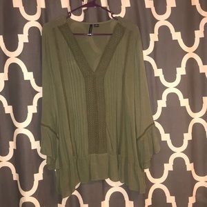 Hunter green blouse